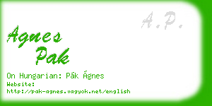 agnes pak business card